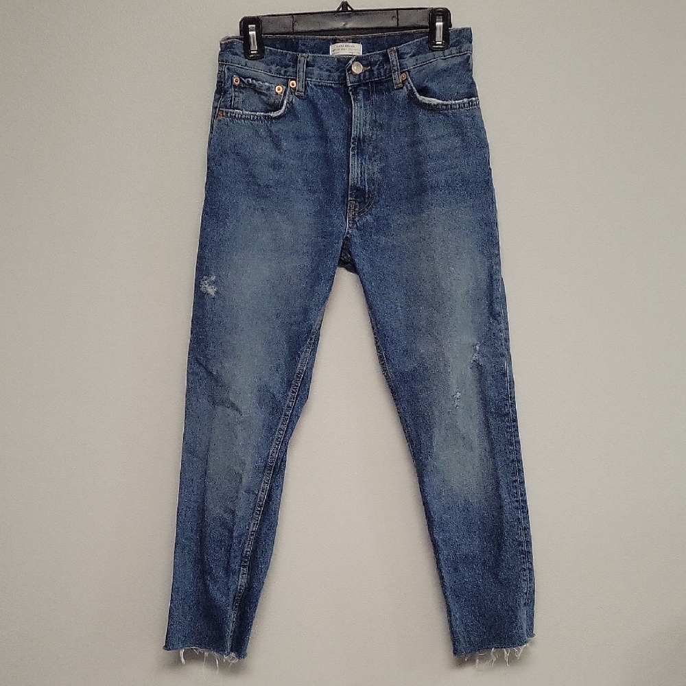 Zara Woman Premium Denim Collection Blue Jeans